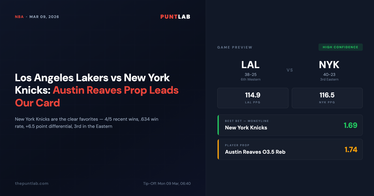 PuntLab NBA preview – Los Angeles Lakers vs New York Knicks betting tips, odds and player props