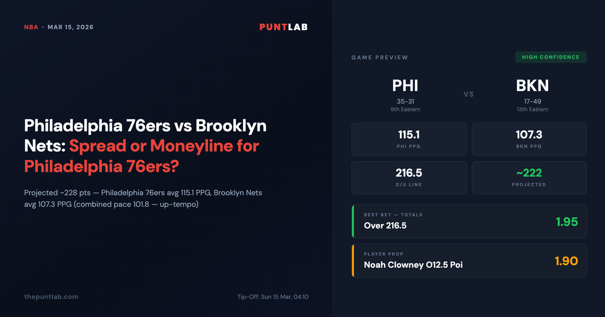 PuntLab NBA preview – Philadelphia 76ers vs Brooklyn Nets betting tips, odds and player props