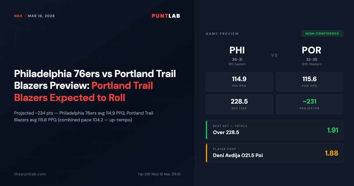 PuntLab NBA preview – Philadelphia 76ers vs Portland Trail Blazers betting tips, odds and player props