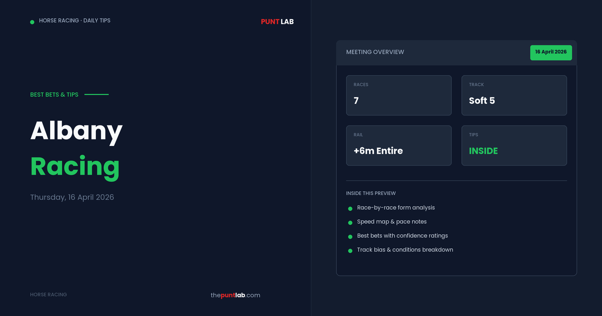 PuntLab Albany racing tips and best bets — Albany form guide Thursday, 16 April 2026