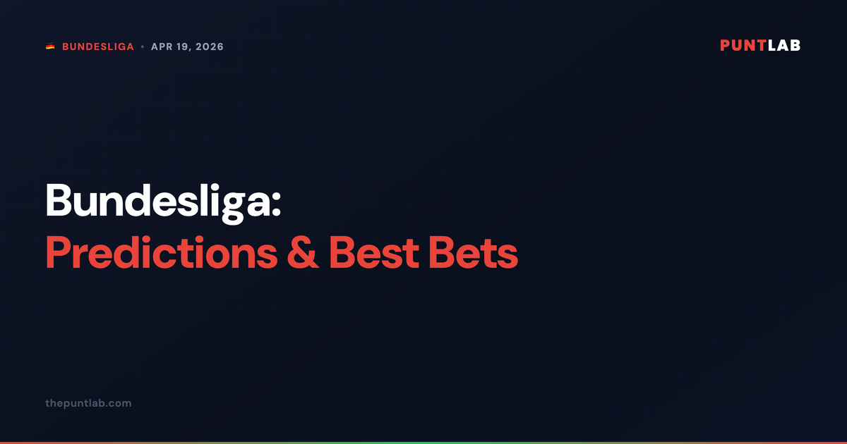 PuntLab Bundesliga predictions and best bets for April 18–20, 2026